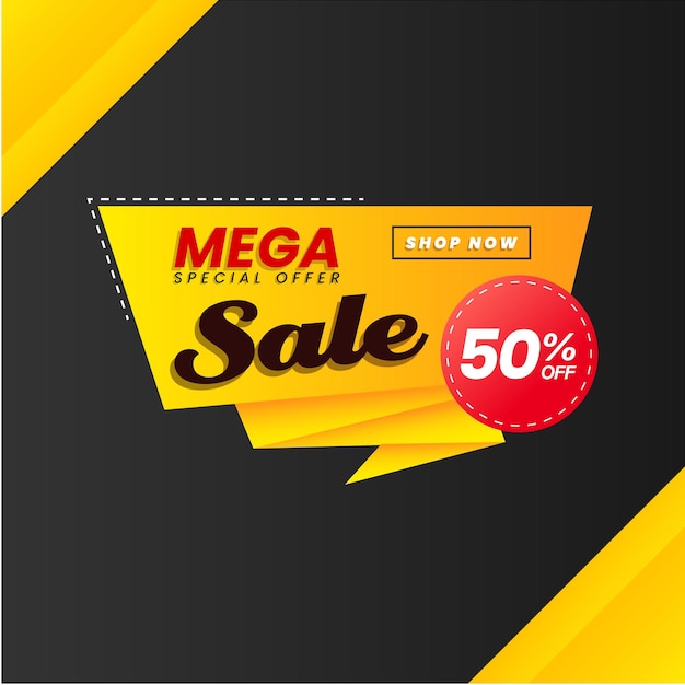 vector illustration of a modern sale poster and label