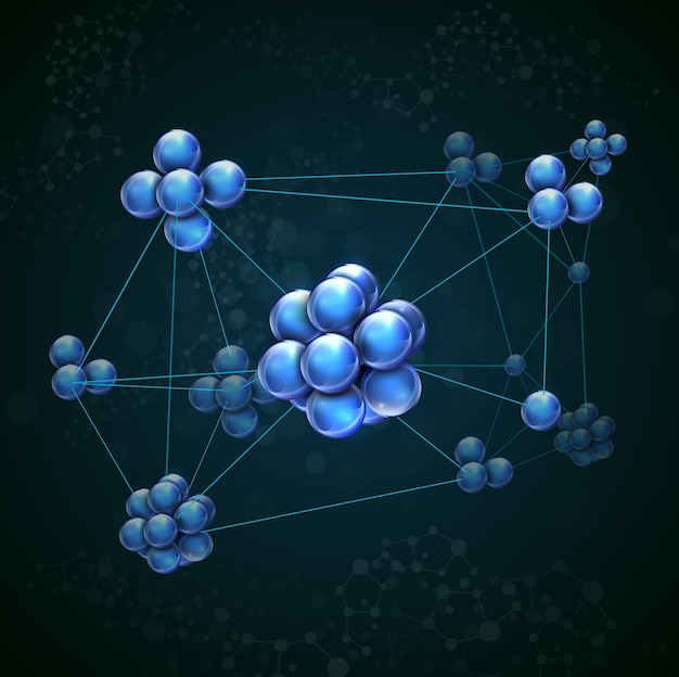 Vector vector illustration of  molecules background