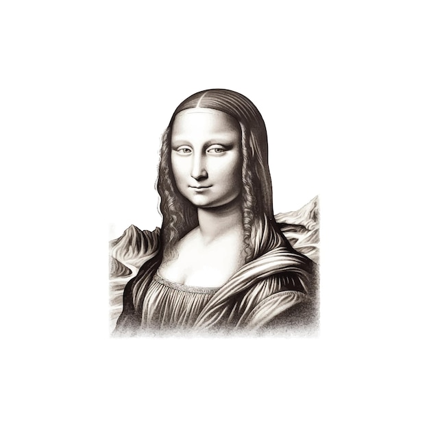 Vettore illustrazione vettoriale di mona lisa