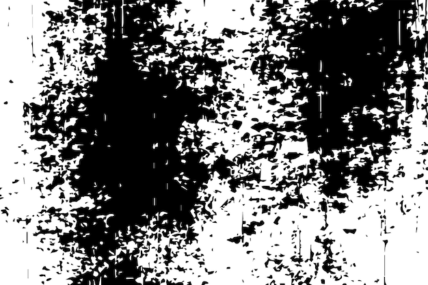 Vector vector illustration of monochrome abstract distressed overlay grunge texture on a white background