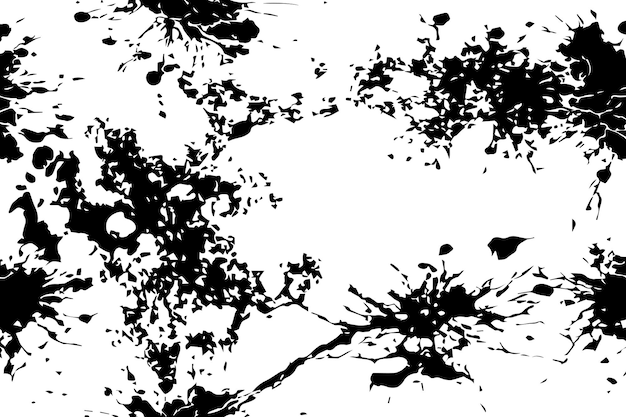 Vector vector illustration of monochrome abstract distressed overlay grunge texture on a white background