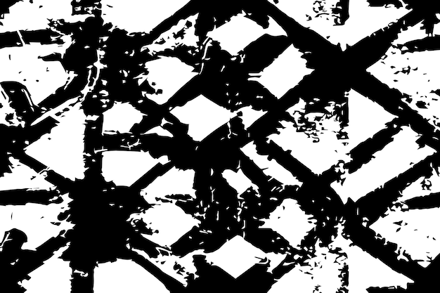 vector illustration of monochrome abstract distressed overlay grunge texture on a white background