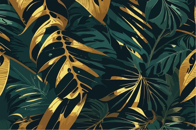 Векторная иллюстрация плоского 2D-дизайна листьев Монстеры