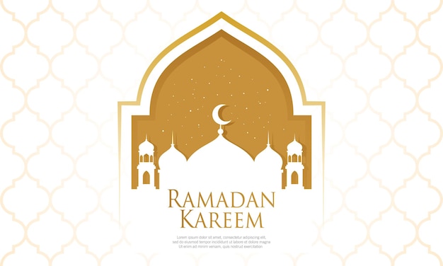 vector illustration of mosque and arabic ornament suitable for design element of islamic event