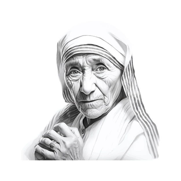 Pencil Drawing Mother Teresa  2014  Behance