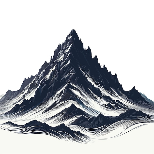 Vector a vector illustration of a mountain