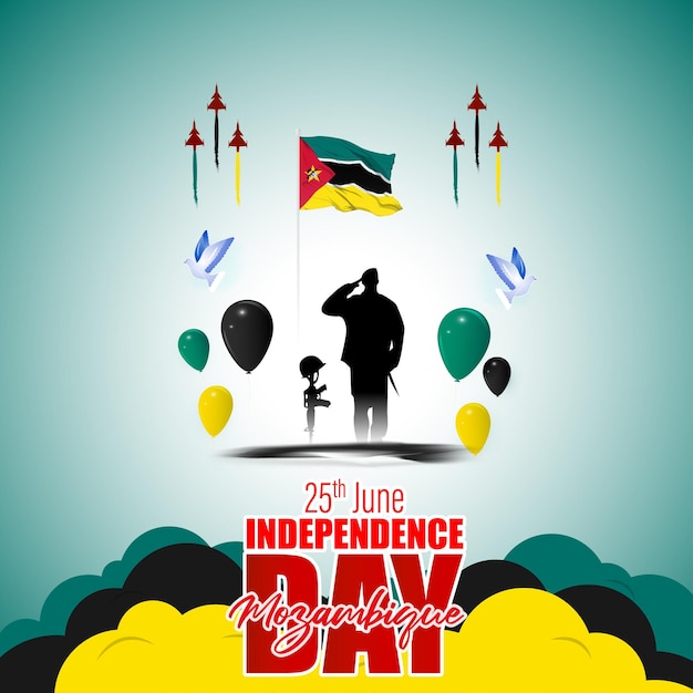 Vector illustration for Mozambique independence day