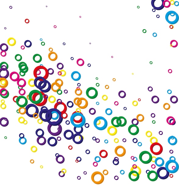 Vector illustration of multi-colored paper round speech bubble.