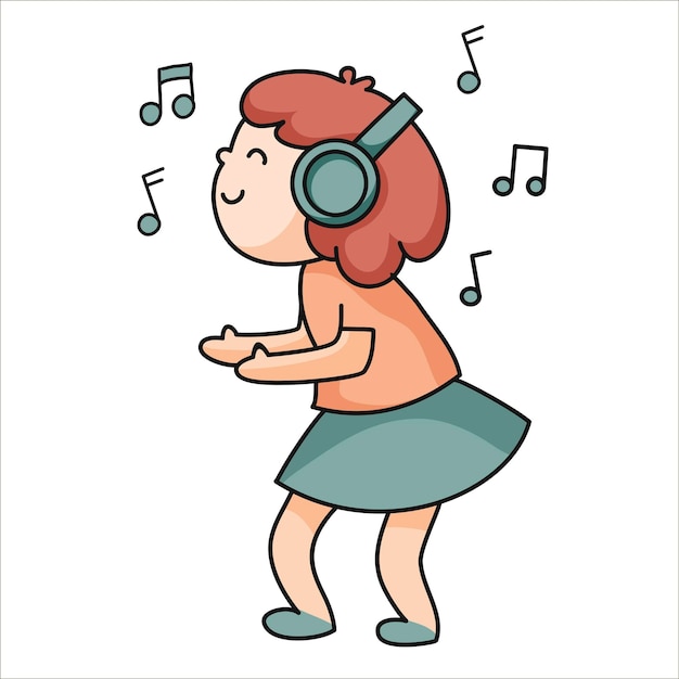 Vector illustration music music lover headphones sound song