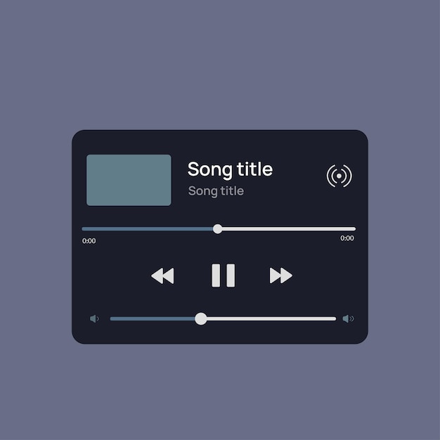 Vector vector illustration music player interface for smartphone