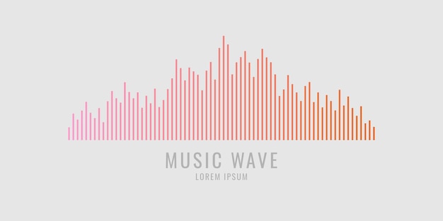 Vector vector illustration of music wave in the form of the equalizer