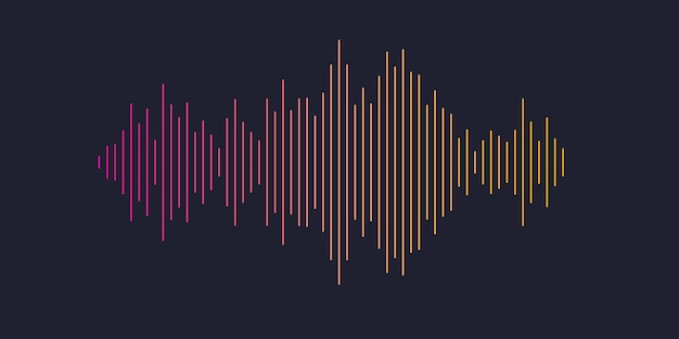 Vector vector illustration of music wave in the form of the equalizer