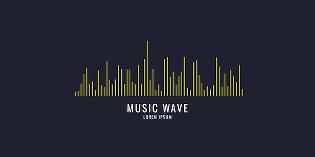 Vector illustration of music wave in the form of the equalizer