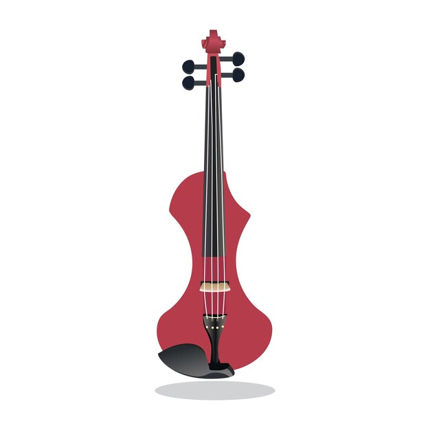 Vector vector illustration of musical instrument violin