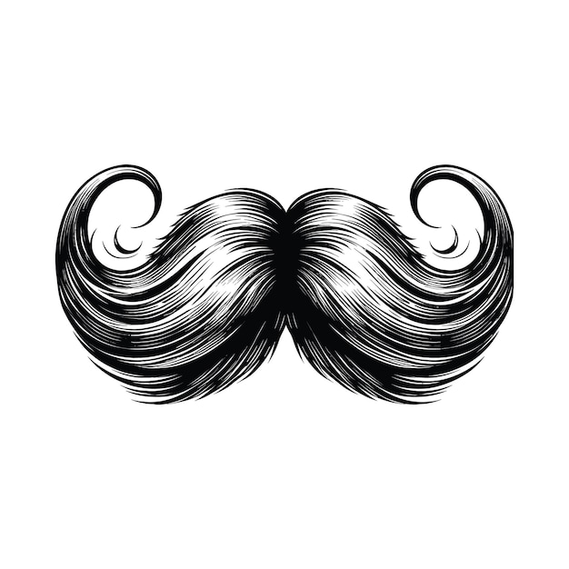 Vector a vector illustration of a mustache