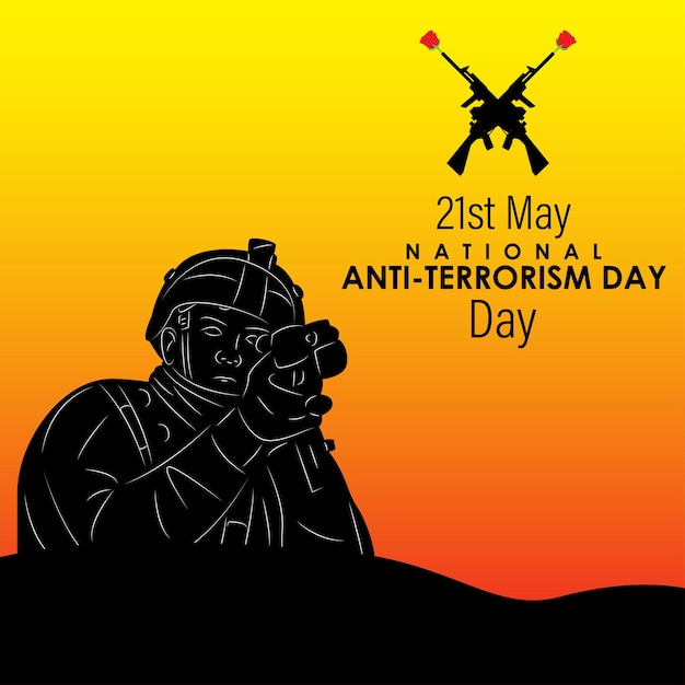 Vector illustration for national anti terrorism day may 21