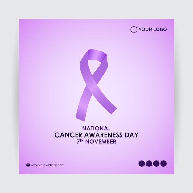 Vector vector illustration for national cancer awareness day baner poster flyer