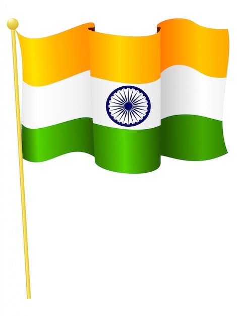 Vector illustration of the national flag of india