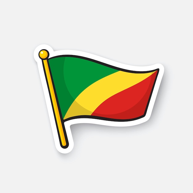 Vector illustration National flag of the Republic of the Congo Countries in Africa