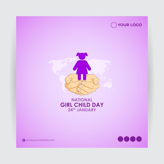 Vector illustration for National Girl Child Day