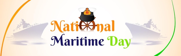 Vector illustration of National Maritime Day social media feed template