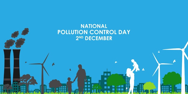 Vector illustration of national pollution control day social media feed template