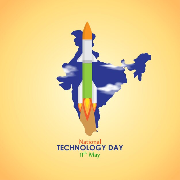 5월 11일 인도 국가 기술의 날의 벡터 그림