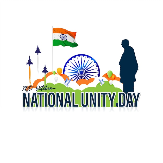 Vector vector illustration for national unity day of india