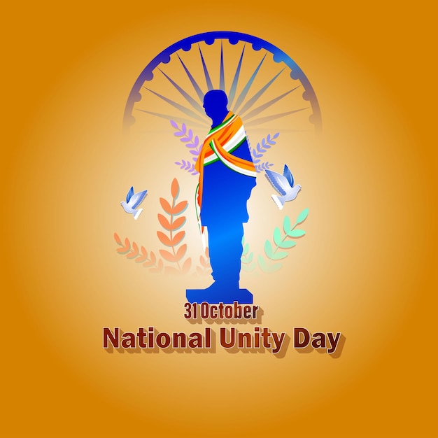 Vector vector illustration for national unity day of india