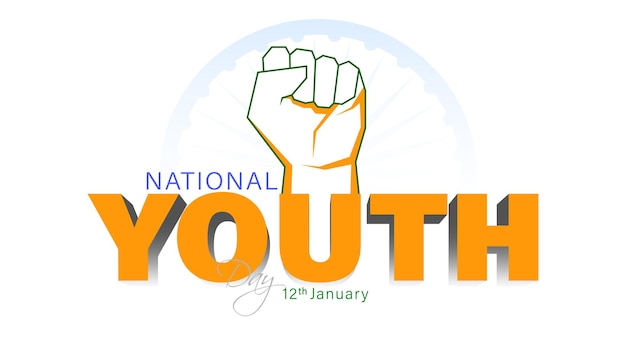 Vector Illustration of National Youth Day India January 12.