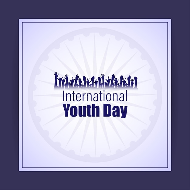 Vector vector illustration of national youth day social media feed template