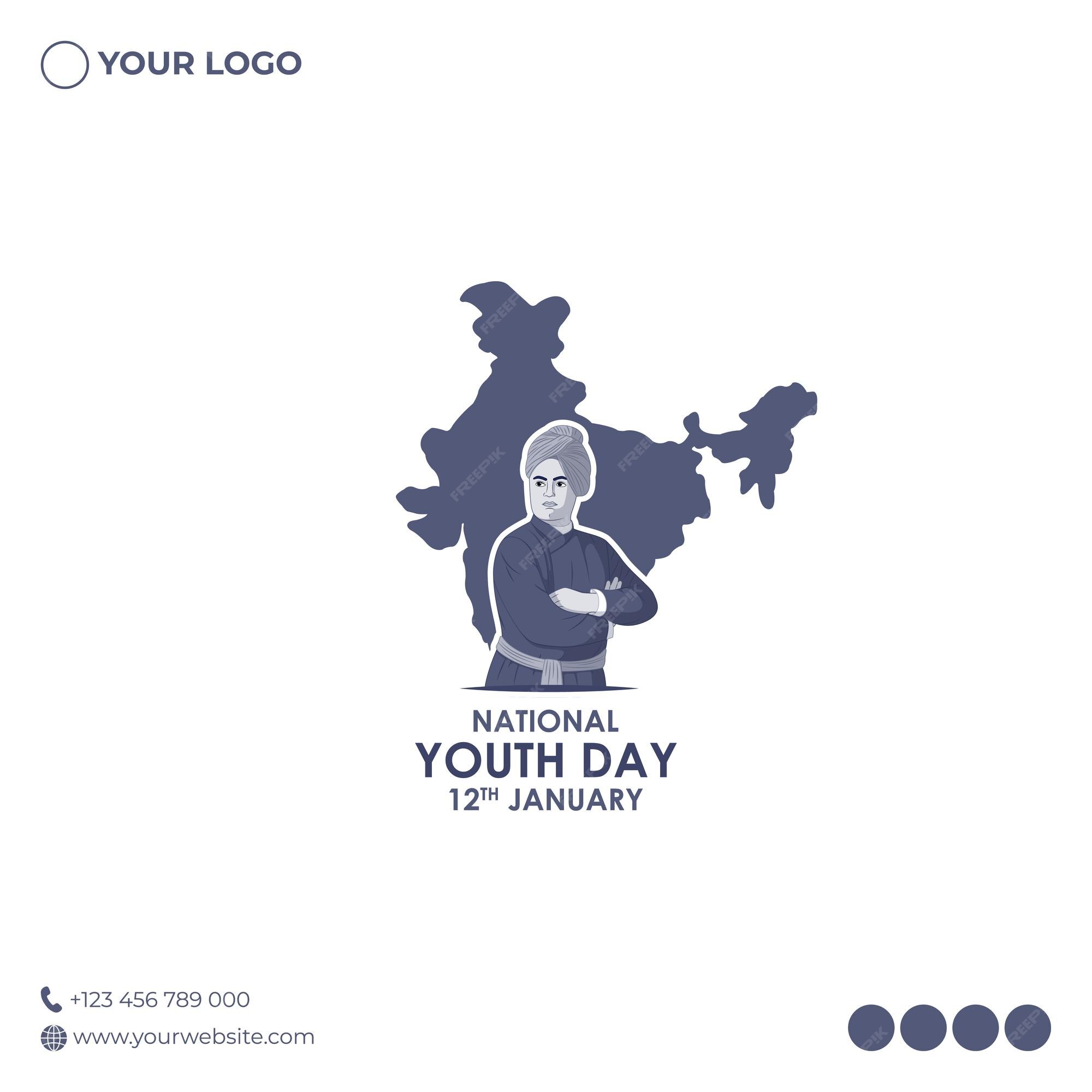 Premium Vector | Vector illustration for National Youth Day