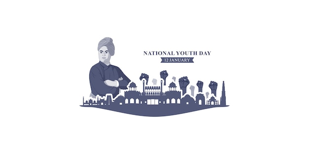 Vector illustration for National Youth Day