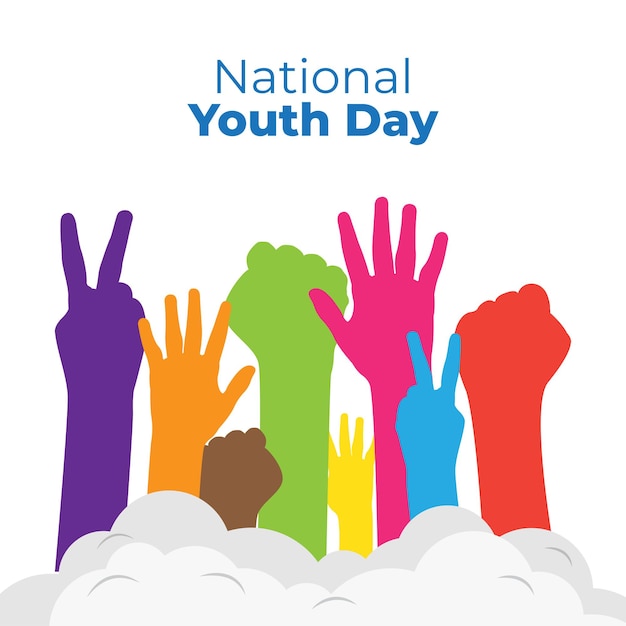 Vector illustration of National Youth Day