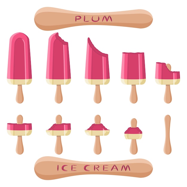 Vector illustration for natural ice cream