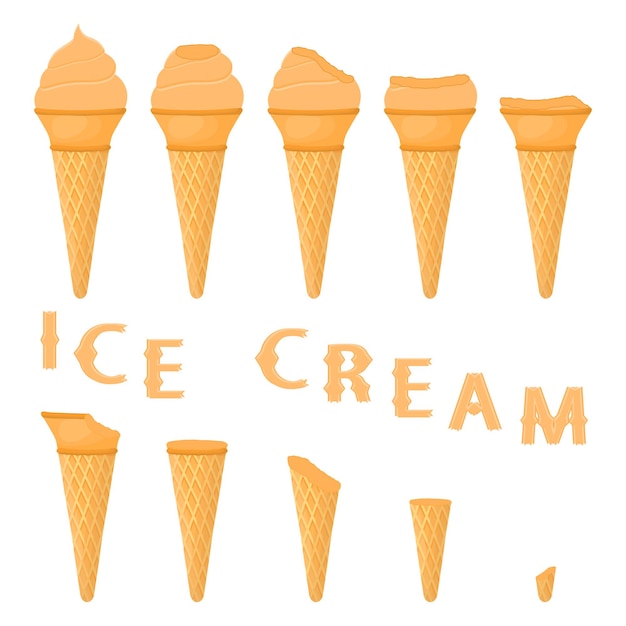 Vector illustration for natural ice cream