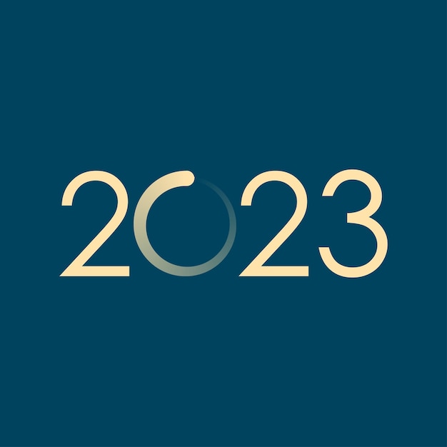 Vector illustration of New year 2023 loading icon