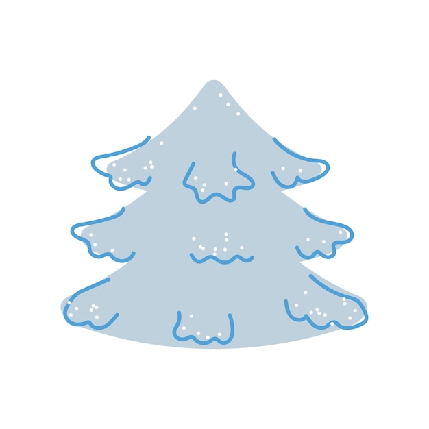 Vector illustration of new year tree.