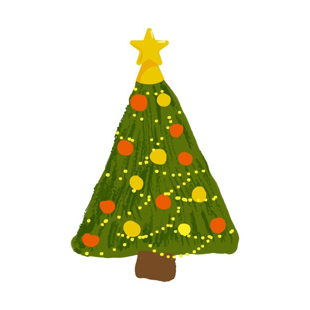 Vector vector illustration of new year tree.