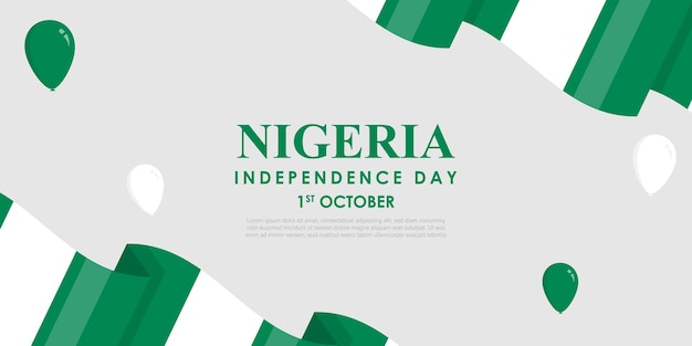 Vector illustration of Nigeria Independence Day social media feed template