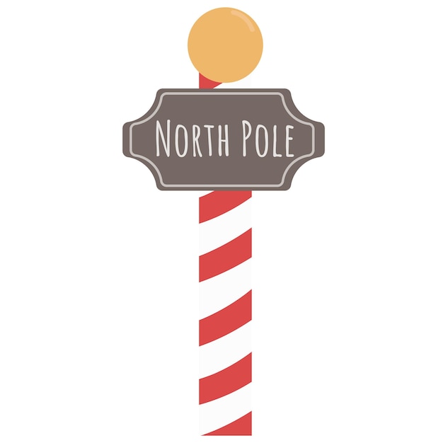 Vector illustration of North Pole Sign