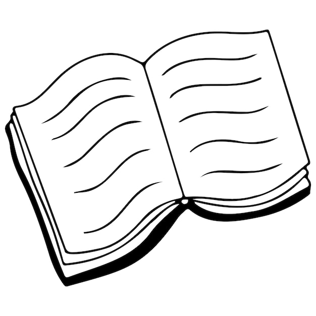 Vector illustration of a notebook book textbook