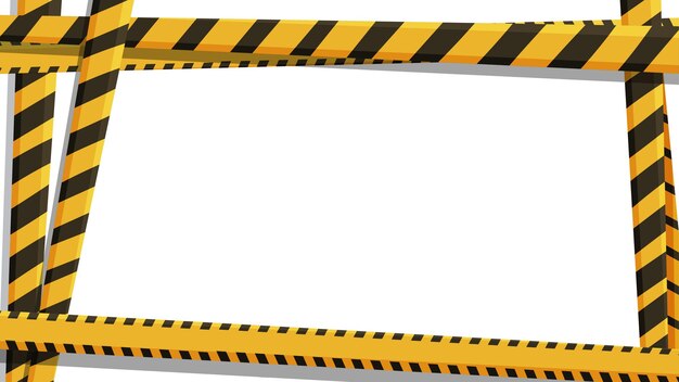 Вектор Векторная иллюстрация черно-желтой предупреждающей рамки