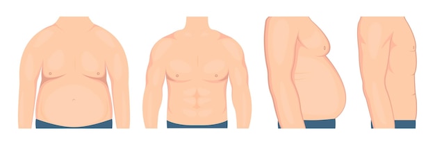 ベクトル 男性の胴体のベクター イラストです。