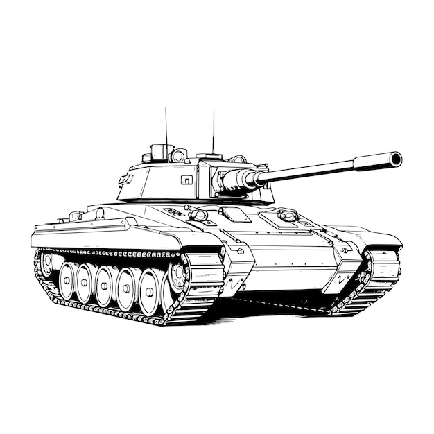 ベクトル 軍用戦車のベクトル イラスト