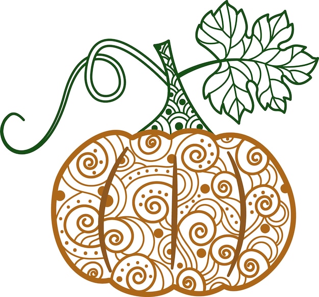 美しい飾りのかぼちゃのベクター イラストです。 halloween.logo の秋のイラスト