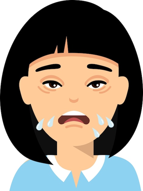 ベクトル 病気のくしゃみをする女性のベクトル イラスト