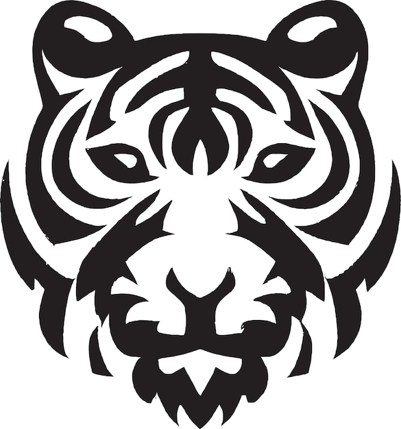 Вектор Векторная иллюстрация тигра, идущего по высокой траве