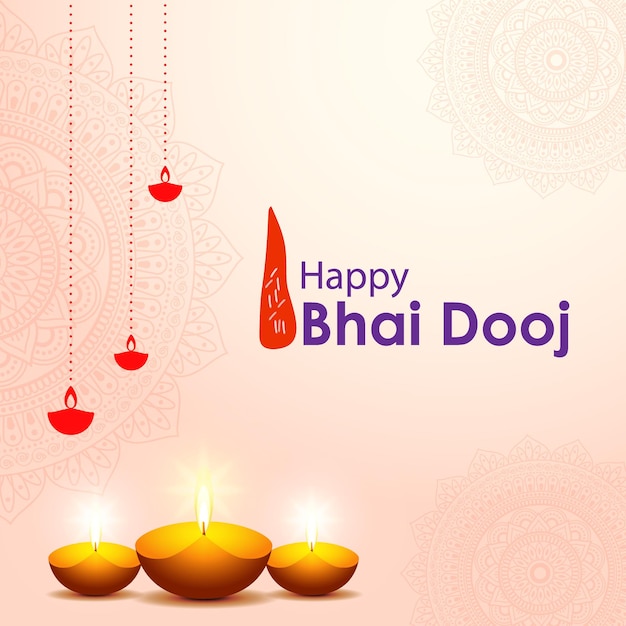 Bhai Dooj 인사말의 벡터 일러스트 레이 션