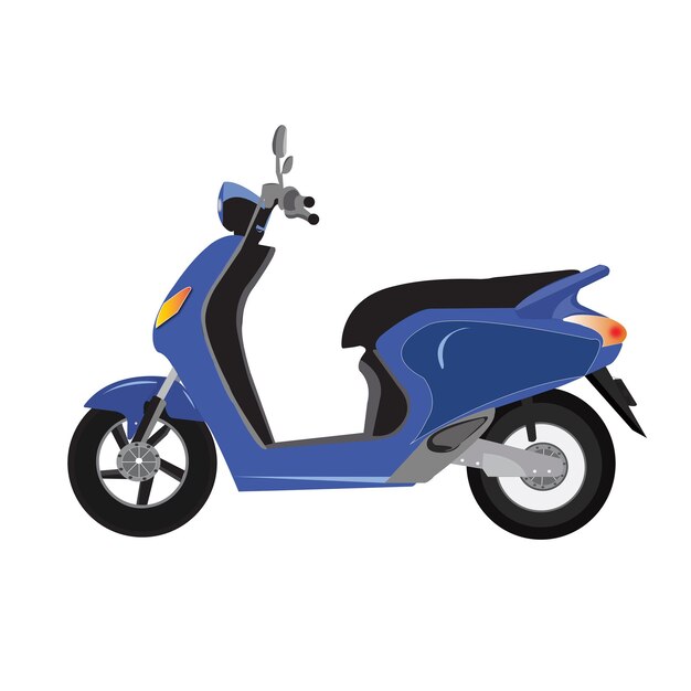 Вектор Векторная иллюстрация синего электрического скутера